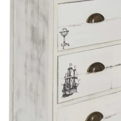 Wohnen 40x104x30 Hochkommode mit maritimen Motiven - Maggiore