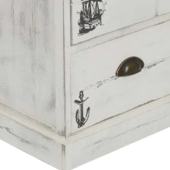Wohnen 40x104x30 Hochkommode mit maritimen Motiven - Maggiore