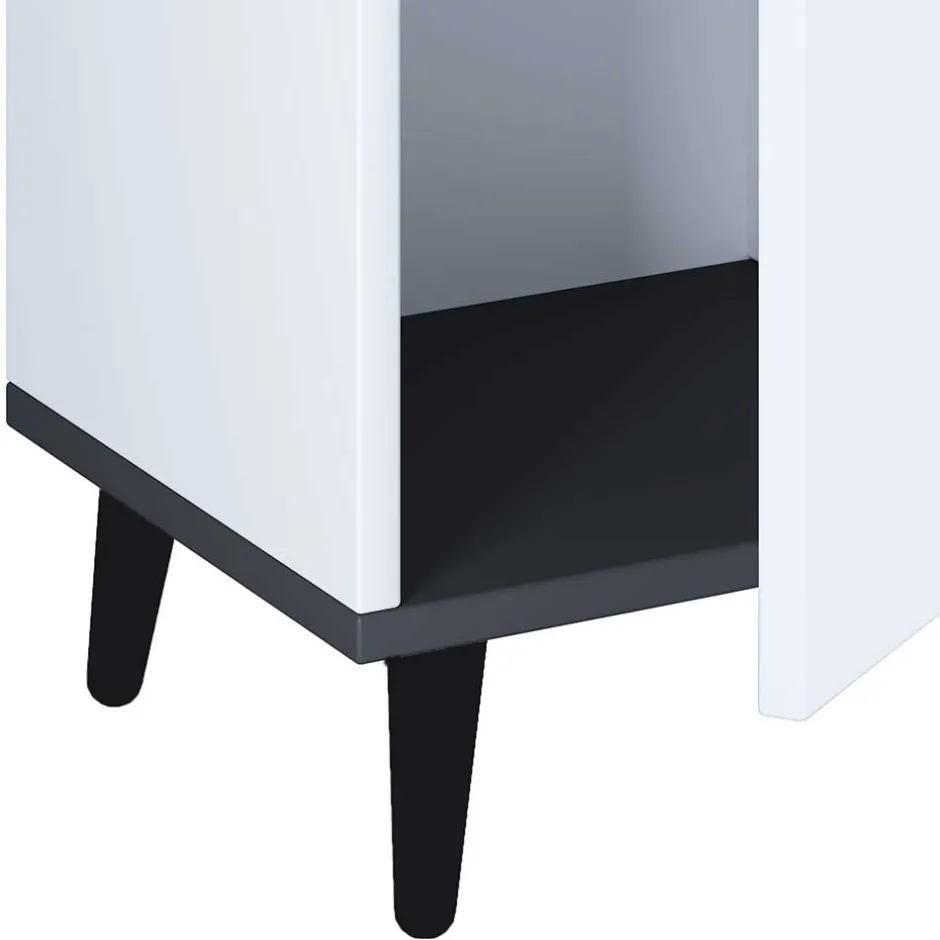 Wohnen 32x97x28 Hochkommode mit Tür & zwei Schubladen - Rondja