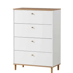 80x117x40 Hochkommode mit vier Schubladen - Ambreros^Wohnen Discount