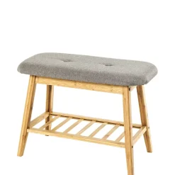 Wohnen 60x44x30 Hocker Bank aus Bambus - Iwarni