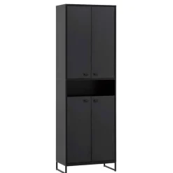 Wohnen 60x186x33 Hoher Schuhschrank mit 4 Türen & Fach - Anderian