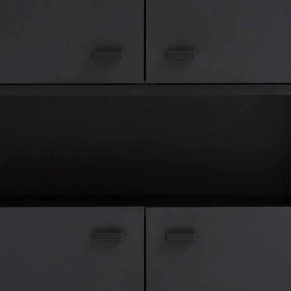 Wohnen 60x186x33 Hoher Schuhschrank mit 4 Türen & Fach - Anderian