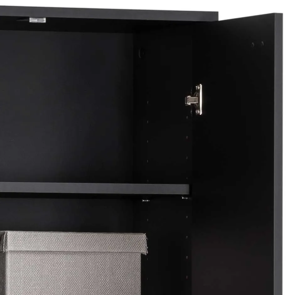 Wohnen 60x186x33 Hoher Schuhschrank mit 4 Türen & Fach - Anderian