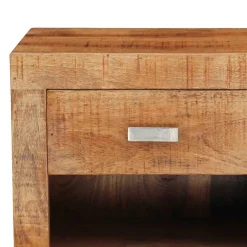 Wohnen 40x40x30 Holz Nachtkonsole mit Schublade & Fach - Lance