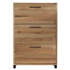 Wohnen 83x124x28 Holz Schuhschrank aus Balkeneiche - Alsbetas