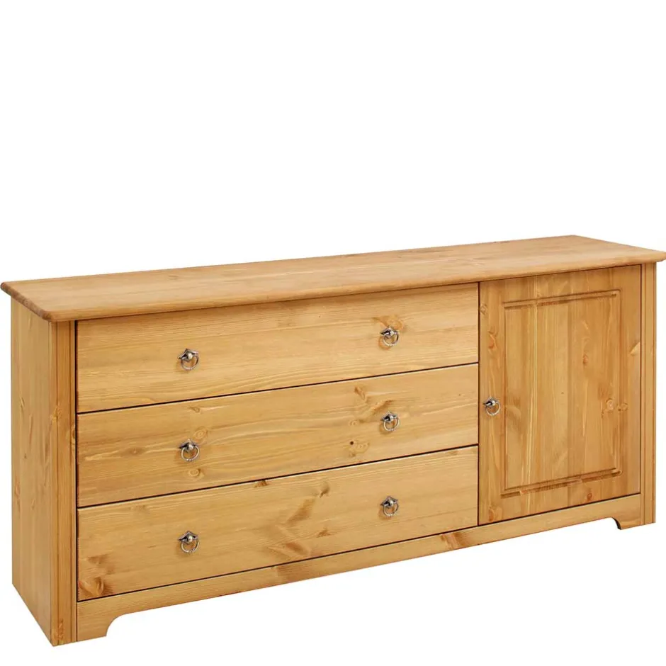 152x68x38 Holzkommode mit 3 breiten Schubladen - Imressa^Wohnen Hot
