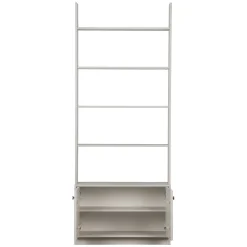 80x200x35 Holzregal in Grau im Skandi Design - Huvina^Wohnen