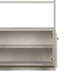 80x200x35 Holzregal in Grau im Skandi Design - Huvina^Wohnen