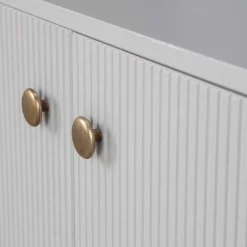 80x200x35 Holzregal in Grau im Skandi Design - Huvina^Wohnen