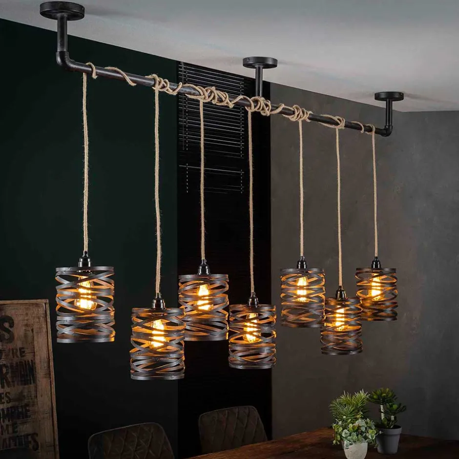 157x150x15 Industrial Hängelampe 7-flammig - Pyrko^Wohnen Clearance
