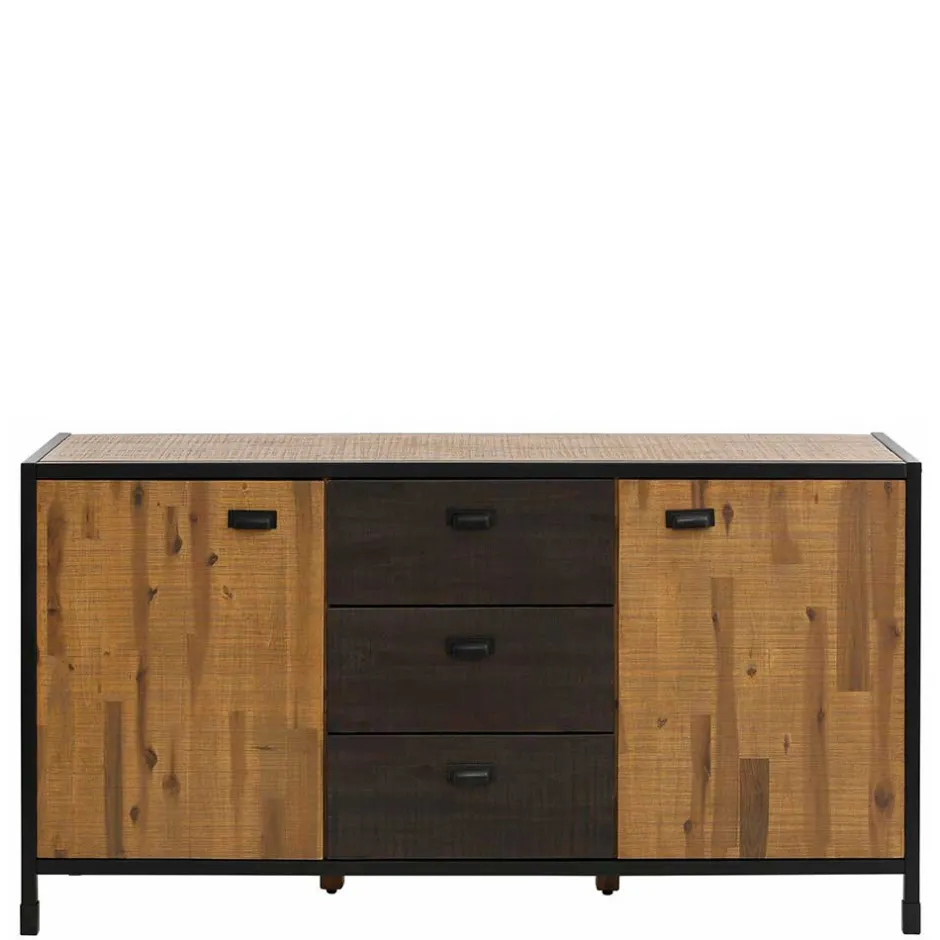 Wohnen 150x80x45 Industrial Kommode aus Holz & Metall - Nadeicra