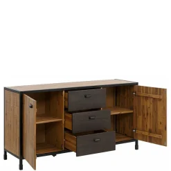 Wohnen 150x80x45 Industrial Kommode aus Holz & Metall - Nadeicra