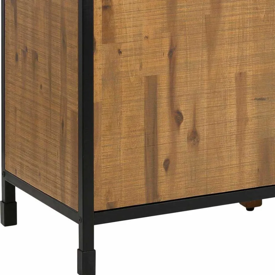 Wohnen 150x80x45 Industrial Kommode aus Holz & Metall - Nadeicra