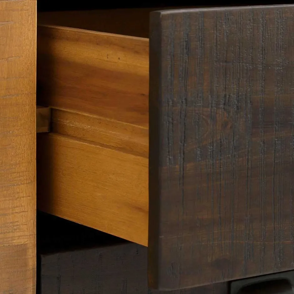 Wohnen 150x80x45 Industrial Kommode aus Holz & Metall - Nadeicra