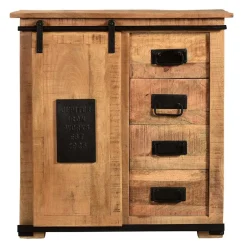 77x80x38 Industrial Kommode mit Schiebetür - Eswan^Wohnen Clearance