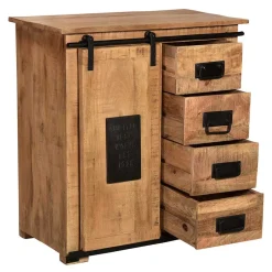 77x80x38 Industrial Kommode mit Schiebetür - Eswan^Wohnen Clearance