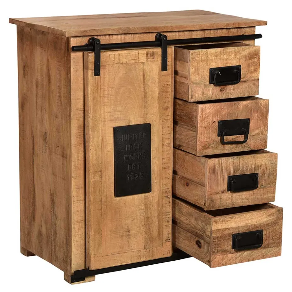 77x80x38 Industrial Kommode mit Schiebetür - Eswan^Wohnen Clearance