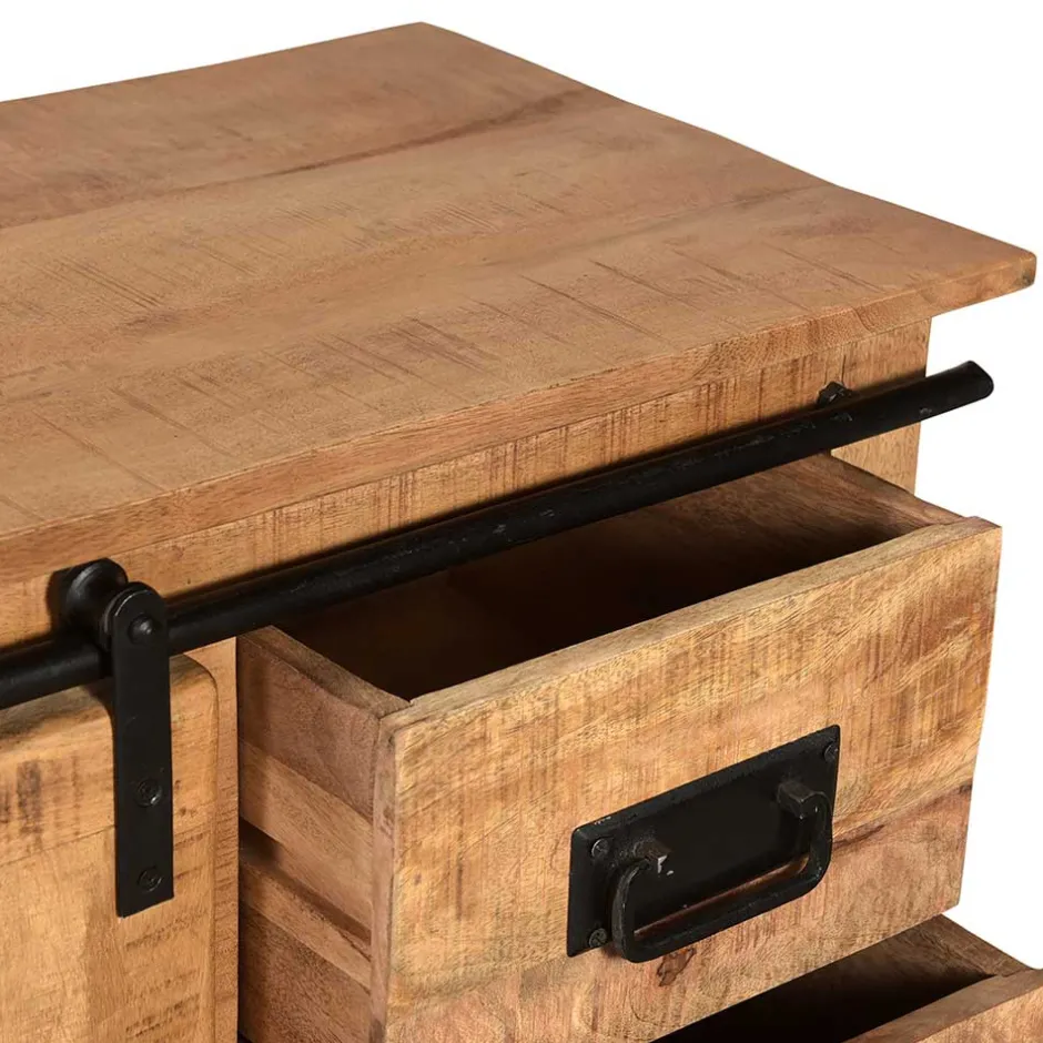 77x80x38 Industrial Kommode mit Schiebetür - Eswan^Wohnen Clearance