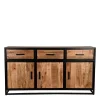 Wohnen 170x90x45 Industrial Sideboard mit Bügelgestell aus Metall - Piatrasun
