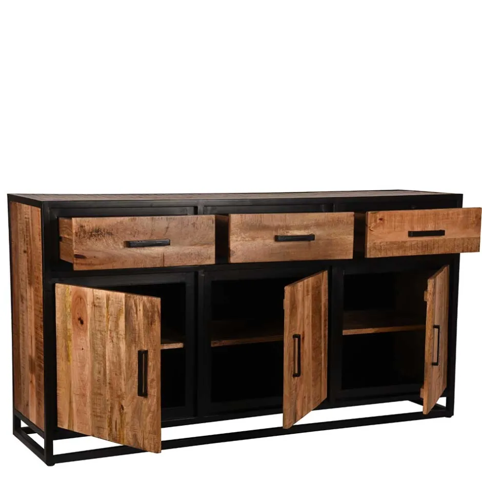 Wohnen 170x90x45 Industrial Sideboard mit Bügelgestell aus Metall - Piatrasun