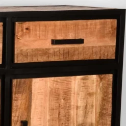 Wohnen 170x90x45 Industrial Sideboard mit Bügelgestell aus Metall - Piatrasun