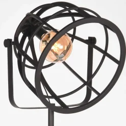 55x170x55 Industrial Stehlampe aus schwarzem Metall - Sucaeva^Wohnen