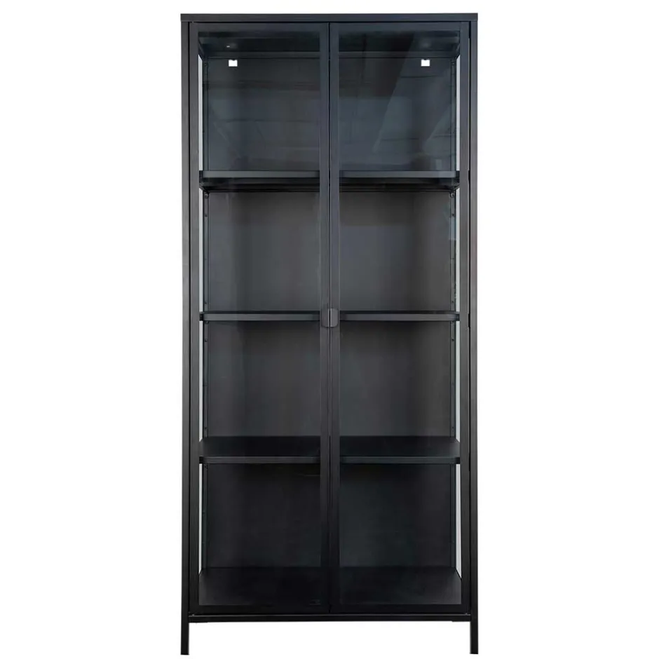 80x175x35 Industry Vitrine aus Glas & Stahl - Nikosia^Wohnen Clearance