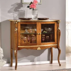 Wohnen 108x100x40 Italienische Vitrine 2-türig - Carlenna I