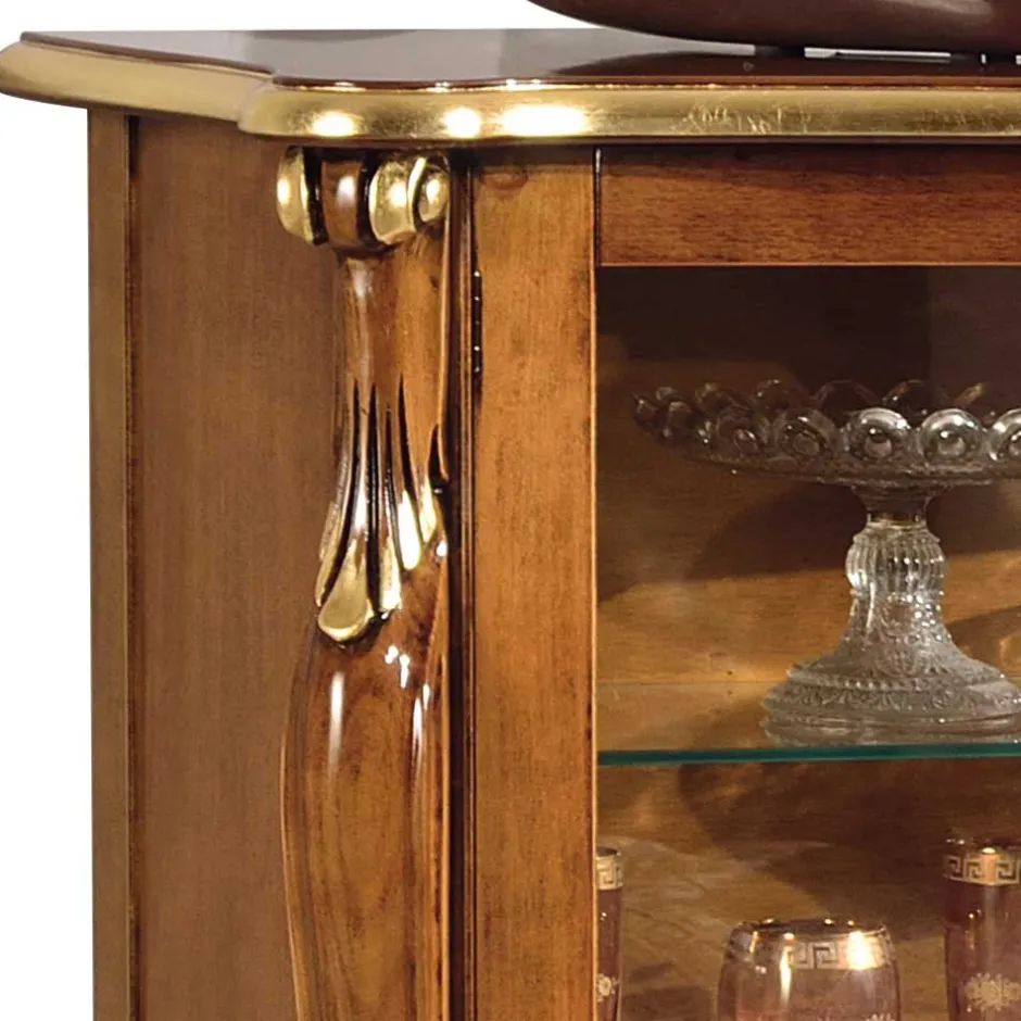 Wohnen 108x100x40 Italienische Vitrine 2-türig - Carlenna I