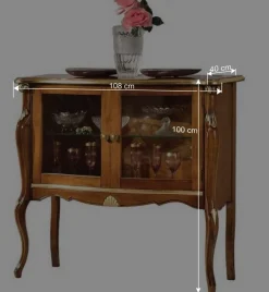Wohnen 108x100x40 Italienische Vitrine 2-türig - Carlenna I