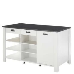 161x93x77 Kücheninsel in Weiß & Anthrazit - Eture^Wohnen New