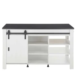 161x93x77 Kücheninsel in Weiß & Anthrazit - Eture^Wohnen New