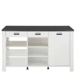 161x93x77 Kücheninsel in Weiß & Anthrazit - Eture^Wohnen New