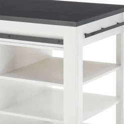 161x93x77 Kücheninsel in Weiß & Anthrazit - Eture^Wohnen New