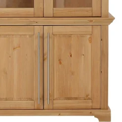 94x210x39 Kiefernholz Vitrine - Landhaus modern - Noellisa^Wohnen Discount