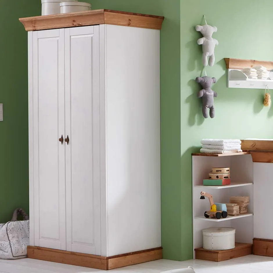 108x203x63 Kinder Kleiderschrank zweifarbig - Sibiuta^Wohnen New