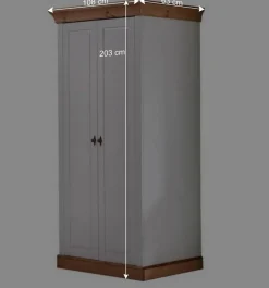 108x203x63 Kinder Kleiderschrank zweifarbig - Sibiuta^Wohnen New