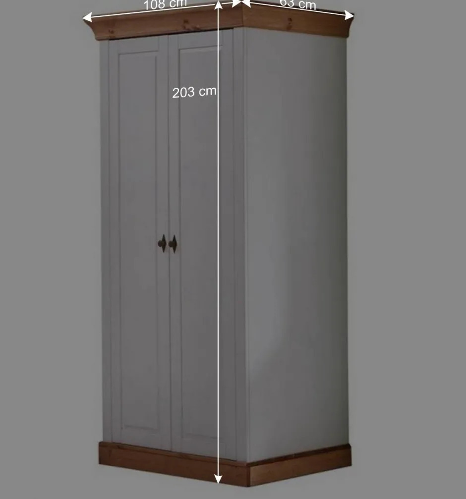 108x203x63 Kinder Kleiderschrank zweifarbig - Sibiuta^Wohnen New