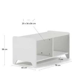 78x38x40 Kinderzimmerregal in Weiß - Red^Wohnen Online