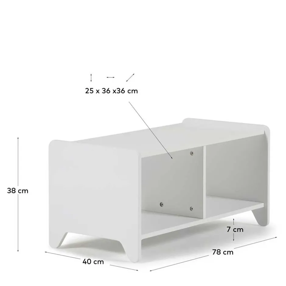 78x38x40 Kinderzimmerregal in Weiß - Red^Wohnen Online