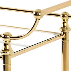 Wohnen 68x78x40 Klassischer Teewagen mit zwei Glasablagen - Nadia