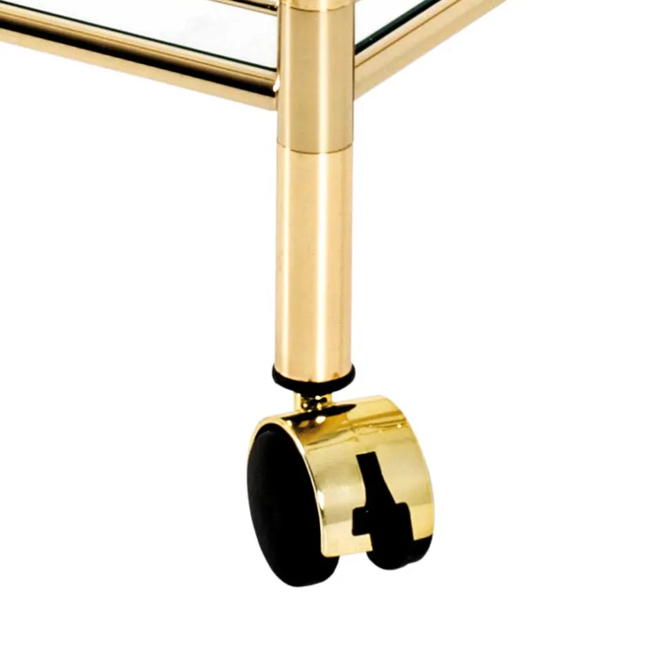 Wohnen 68x78x40 Klassischer Teewagen mit zwei Glasablagen - Nadia