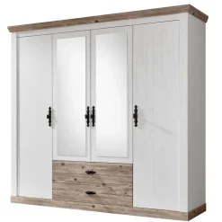215x201x60 Kleiderschrank Country Style - Nedita^Wohnen Clearance