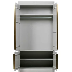 Wohnen 110x215x62 Kleiderschrank in Hellgrau - Emra