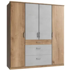 179x199x58 Kleiderschrank in Holzoptik Plankeneiche - Anca^Wohnen Discount