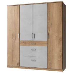 179x199x58 Kleiderschrank in Holzoptik Plankeneiche - Anca^Wohnen Discount