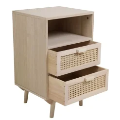 Wohnen 40x68x36 Kleine Kommode mit Fach & 2 Schubladen - Oncinasa