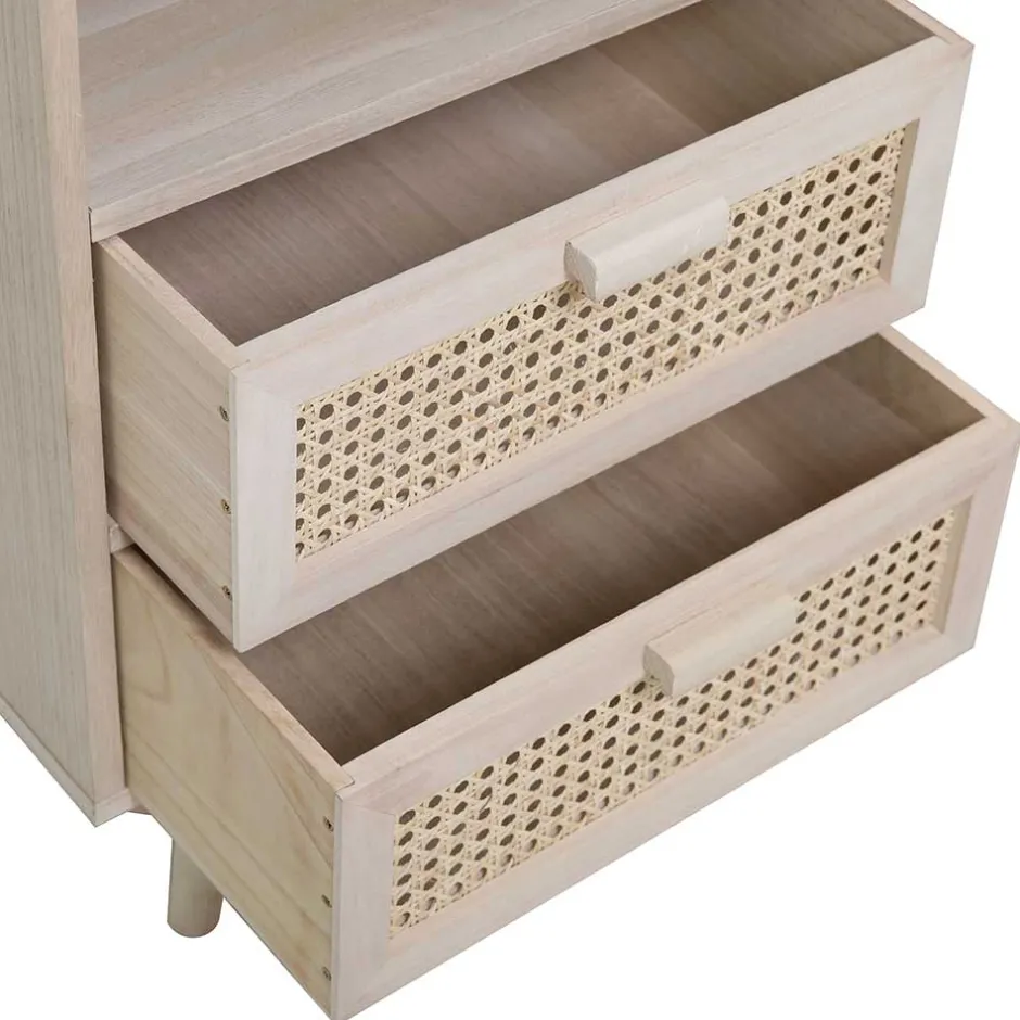 Wohnen 40x68x36 Kleine Kommode mit Fach & 2 Schubladen - Oncinasa