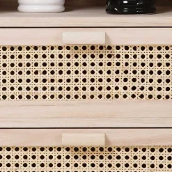 Wohnen 40x68x36 Kleine Kommode mit Fach & 2 Schubladen - Oncinasa